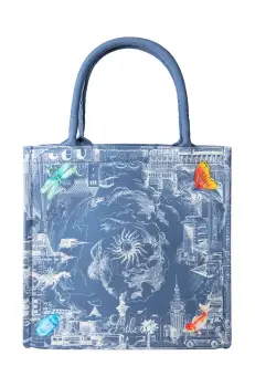 Lilou geanta SHOP/MED/CANVAS/BLUE/LIGHT/30 imagine