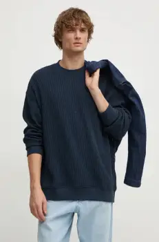 Lindbergh bluza barbati, culoarea albastru marin, neted, 30-705175 imagine