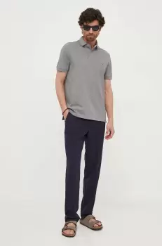 Lindbergh pantaloni barbati, culoarea albastru marin, cu fason chinos imagine