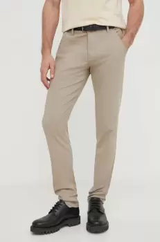 Lindbergh pantaloni barbati, culoarea bej, mulata imagine