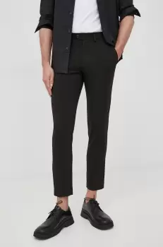 Lindbergh pantaloni barbati, culoarea negru, mulata imagine