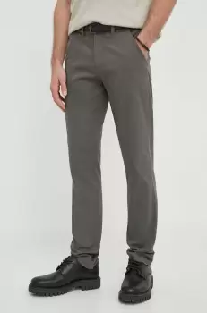 Lindbergh pantaloni barbati, culoarea verde, mulata imagine