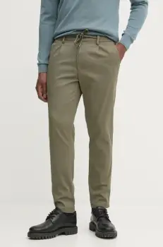Lindbergh pantaloni barbati, culoarea verde, mulata, 30-003127 imagine