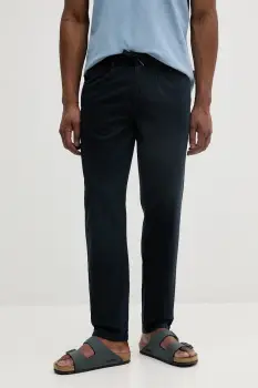 Lindbergh pantaloni din in culoarea bleumarin, mulata, 30-003122A imagine