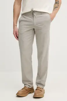 Lindbergh pantaloni din in culoarea gri, drept imagine