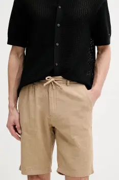 Lindbergh pantaloni scurti din amestec de in culoarea verde, 30-505020 imagine