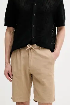 Lindbergh pantaloni scurti din amestec de in culoarea verde, 30-505020 imagine