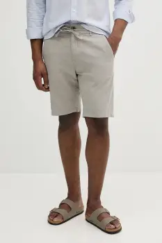 Lindbergh pantaloni scurti din in culoarea gri, melanj, 30-508003 imagine