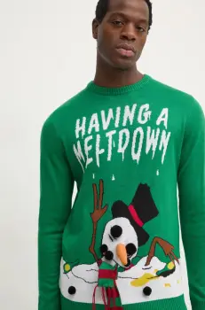 Lindbergh pulover barbati, culoarea verde, 30-800245 imagine