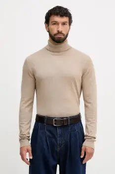 Lindbergh pulover culoarea bej, light, cu guler, 30-80094 imagine