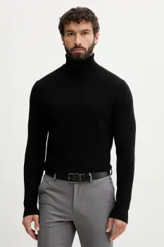 Lindbergh pulover culoarea negru, cu guler, 30.805009D imagine