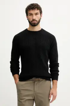 Lindbergh pulover din amestec de lana culoarea negru, 30.800227 imagine