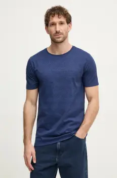 Lindbergh tricou barbati, culoarea albastru marin, melanj, 30-48044 imagine