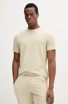Lindbergh tricou barbati, culoarea bej, uni, 30-400260 imagine