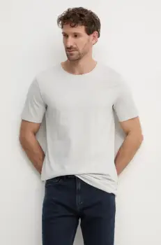 Lindbergh tricou barbati, culoarea gri, uni, 30-48044 imagine