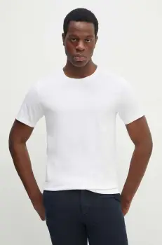 Lindbergh tricou din bumbac 4-pack barbati, culoarea negru, neted, 30-400000-4PK imagine