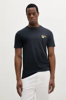 Lindbergh tricou din bumbac culoarea bleumarin, cu imprimeu, 30-400235 imagine