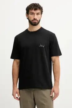 Lindbergh tricou din bumbac culoarea negru, cu imprimeu, 30.400120C imagine