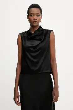 Liviana Conti bluza culoarea negru, uni, F5WS61 imagine