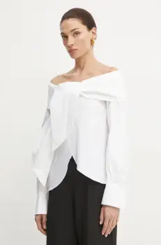 Liviana Conti bluza femei, culoarea alb, neted, F5SK07 imagine