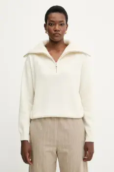 Liviana Conti pulover de casmir culoarea bej, F5WC10 imagine