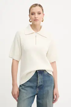 Liviana Conti pulover de lana culoarea bej, F5WC08 imagine