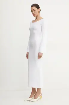 Liviana Conti rochie culoarea alb, maxi, mulata, F5SG37 imagine