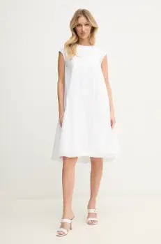 Liviana Conti rochie culoarea alb, mini, oversize, L5SK73 imagine