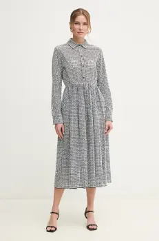 Liviana Conti rochie culoarea negru, midi, evazati, L5SR45 imagine