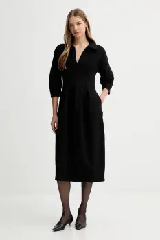 Liviana Conti rochie culoarea negru, midi, evazati, L5WI39 imagine