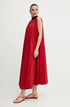 Liviana Conti rochie culoarea rosu, midi, oversize, L5SK27 imagine