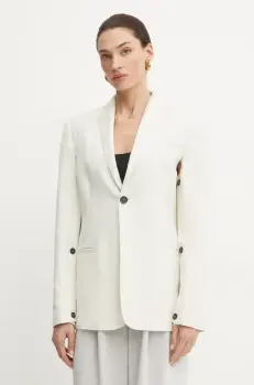 Liviana Conti sacou culoarea bej, un singur rand de nasturi, neted, F5SL85 imagine