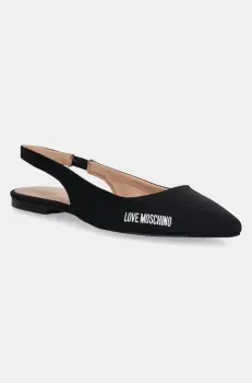 Love Moschino balerini culoarea negru, cu toc deschis, JA11021G1MIM0000 imagine