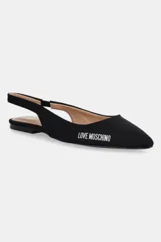 Love Moschino balerini culoarea negru, cu toc deschis, JA11021G1NIM0000 imagine