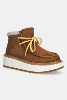 Love Moschino botine culoarea maro, cu platforma, izolare usoara, JA21116L0NJAW210 imagine