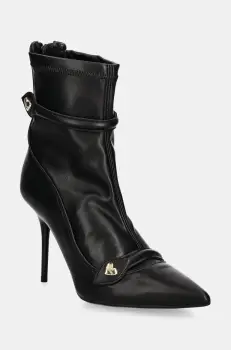 Love Moschino botine femei, culoarea negru, cu toc cui, JA21099G0LIEZ000 imagine
