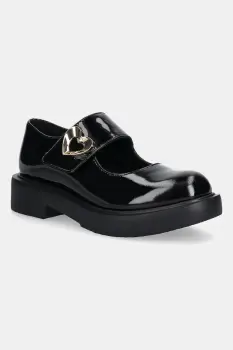 Love Moschino ghete de piele culoarea negru, cu platforma, JA10114G1NIH0000 imagine
