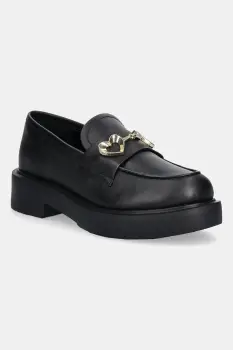 Love Moschino mocasini de piele culoarea negru, cu platforma, JA10094G1NIA0000 imagine