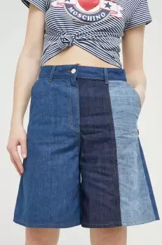 Love Moschino pantaloni scurti jeans femei, modelator, high waist imagine