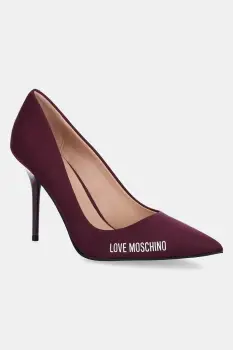 Love Moschino pantofi cu toc culoarea violet, JA10299G1NIM0556 imagine