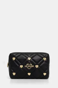 Love Moschino rucsac femei, culoarea negru, mic, cu imprimeu, JC4197PP1 imagine