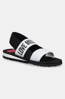 Love Moschino sandale femei, culoarea alb, JA16033G0MJN410A imagine