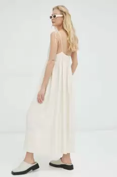 Lovechild rochie culoarea bej, maxi, evazati imagine