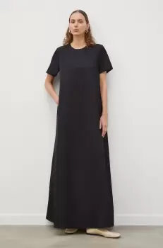 Lovechild rochie din amestec de lana culoarea negru, maxi, evazati imagine