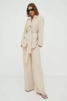 Lovechild sacou culoarea bej, un singur rand de nasturi, neted imagine