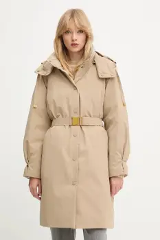 Luisa Spagnoli geaca de puf cu doua fete culoarea bej, de iarna, 542257 imagine