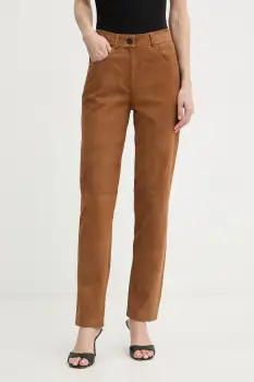 Luisa Spagnoli pantaloni pentru femei, din piele intoarsa Aletta imagine