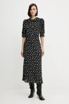 Luisa Spagnoli rochie culoarea negru, maxi, evazati, 542392 imagine