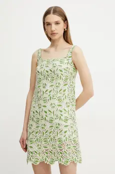 Luisa Spagnoli rochie culoarea verde, mini, drept, 542060 imagine