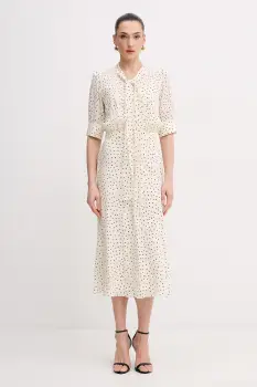 Luisa Spagnoli rochie de vara cu amestec de matase Pinasca imagine